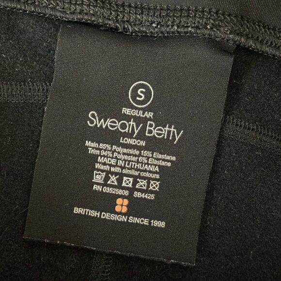 Sweaty Betty Tuxedo Velvet Stripe Thermodynamic Running Leggings S - Picture 7 of 7